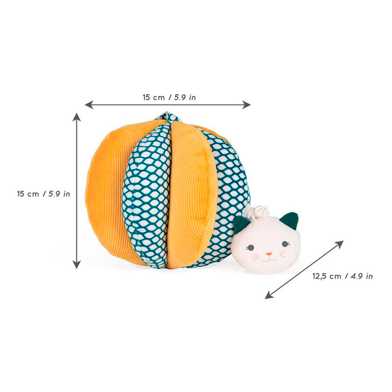 Подвесной развивающий мяч Kaloo, серия "Stimuli", мульти, 12,5 см